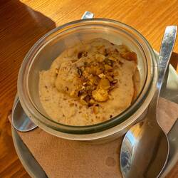 Pistachio tiramisu at lunch. 10/10, no notes.