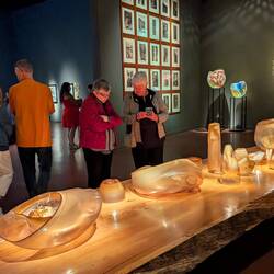 Ann and Cory admiring these glorious bowls.