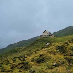 Die Rastkogelhütte auf 2117 m.