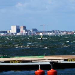 Ganz klare Luft als wäre das 3 Km entfernte Kalmar zum Greifen nah.