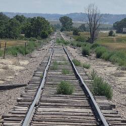 Apparent 1800's train track prior to development into the gravel cowboy trail