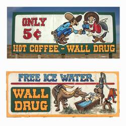 WALL DRUG - Reklame entlang des Hwys