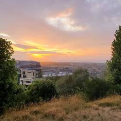 Schöne Farben durch den Sonnenuntergang