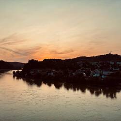 Sonnenuntergang über Linz