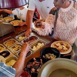 Buffet mit Toppings