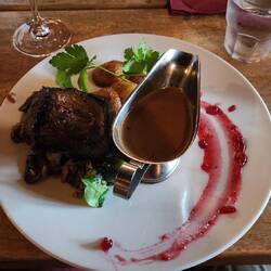 The reindeer steak was delicious!