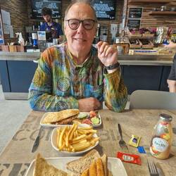 The vegan 'fish finger' sandwich at the visitor centre was surprisingly tasty!