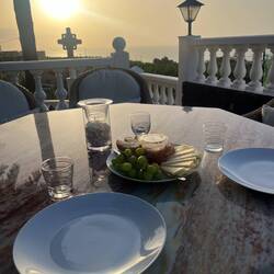 Käseteller & Sonnenuntergang