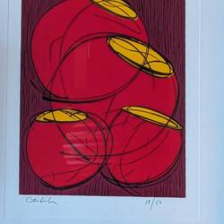 The three prints in my room where Chihuli designs.