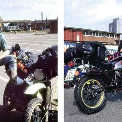Frank auf Yamaha XT 500, Christoph auf XT 250 - beide Maschinen sind leider verschollen