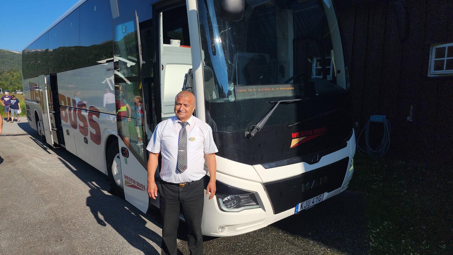 Our bus driver, Roger, got us through the mountains safely.