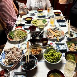 Home cooked meal- she claimed it was "just boiled", but everything was delicious!