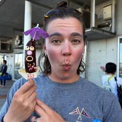 Choco-banana on a stick!