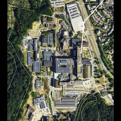 Luftbild der Universitätsklinik Brüssel