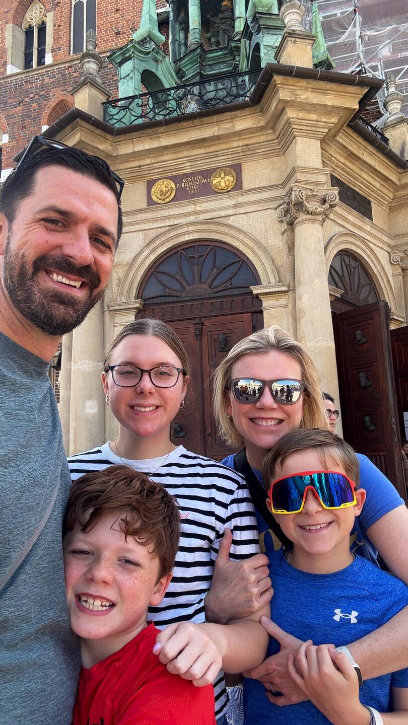 Outside St. Mary's Basilica