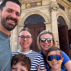 Outside St. Mary's Basilica