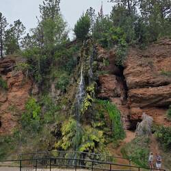 Small waterfall in town