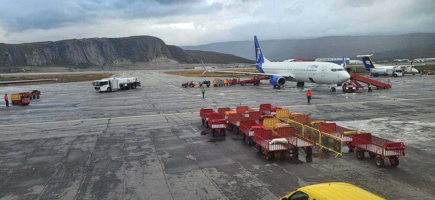 The aeroplane we will board once the passengers have disembarked