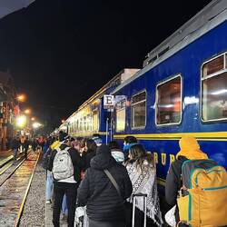 Früh morgens am Bahnhof