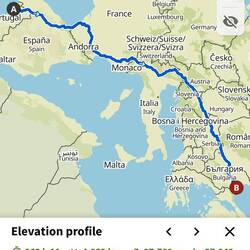 Radelte man die Strecke durch Europa, käme man von Porto ans Schwarze Meer. Mit 1/2 der Höhenmeter
