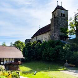 The church was built in 1670 in the ruins of the 13th century castle — Ringgenberg.