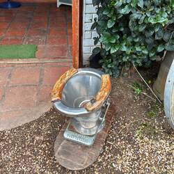 Alarm bells should have rung with this loo on a skateboard at the entrance of the lunch stop