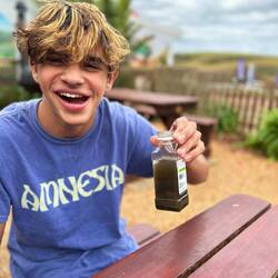 Dodgy "green" juice at lunch stop en route