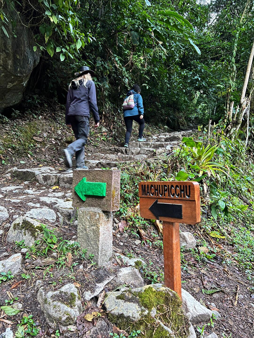 Aufstieg. Es geht 500m hoch