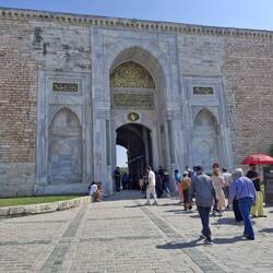 The grand entrance to one of Istanbuls many museums