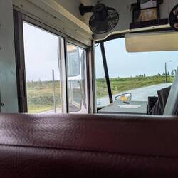 View from the school bus.