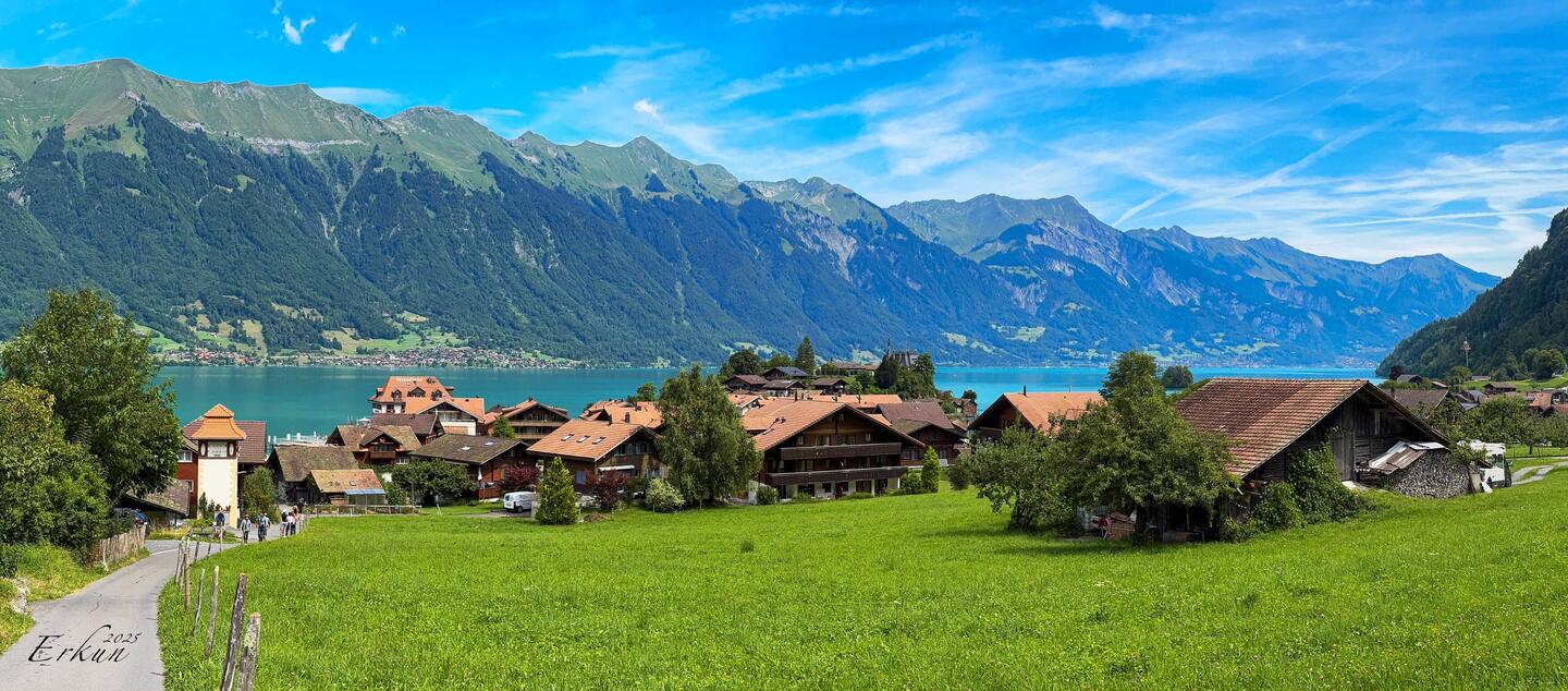 Iseltwald from the top of the paved path ... with Lake Brienz in the background.