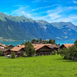 Iseltwald from the top of the paved path ... with Lake Brienz in the background.
