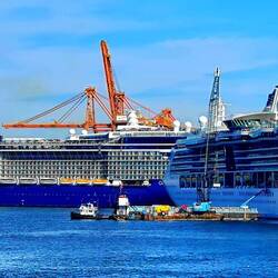 Das dritte Cruise Ship hat schon abgelegt.