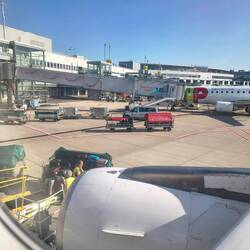 Start in Düsseldorfer Flughafen