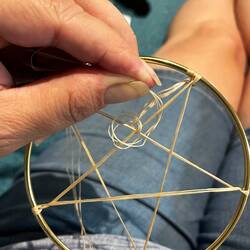 The start of my dream catcher.