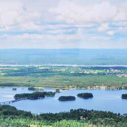 Blick vom Gesundaberget auf Sollerön
