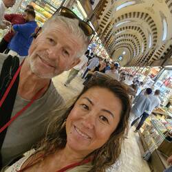 Inside the Spice Market...the ceiling was gorgeous!