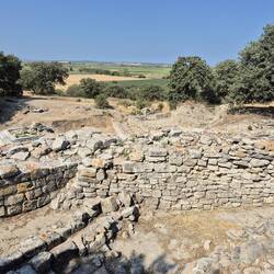 Troy was once coastal, but river silt over time pushed the shoreline several kilometers away.