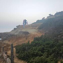 Kletteraktion auf die Klippe