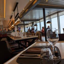 Inside the Fredheim restaurant.