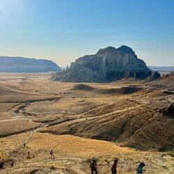 Nell'attesa della cena si ammira il panorama dall'alto