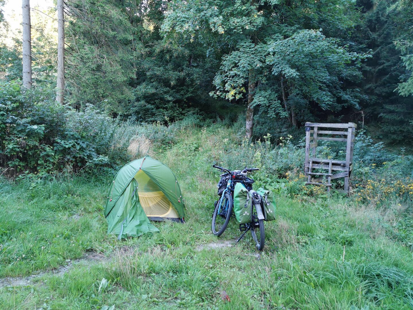 Camping im Wald
