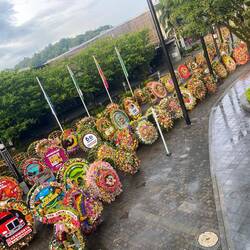 >1.5m attended the Sillera Parade. We did not. But all the silleras were on display in Plaza Major.
