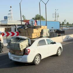 Wenige Autos waren so kreativ beladen wie dieses.