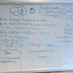 Die Whiteboardinfo für morgen mit guten Ratschlägen für Zeitplanung und Pausen!