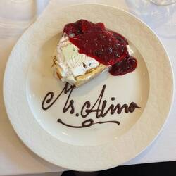 Leckerer Nachtisch beim Galadiner