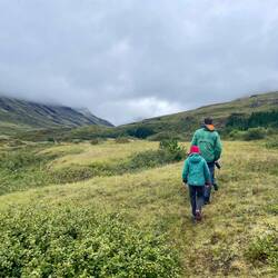 Unsere Wanderung zum Gletscher im Nieselregen