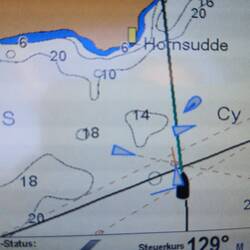 Kreuzen unseren alten Track der Midsummersail