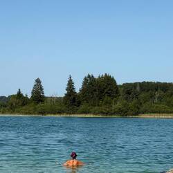 Baignades dans les lacs chaque jour : très peu de monde, on y est vraiment bien