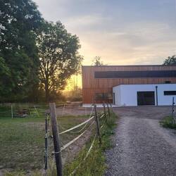 Sonnenuntergang am Reitverein